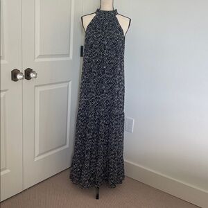 Express Blue and Gray Maxi Dress